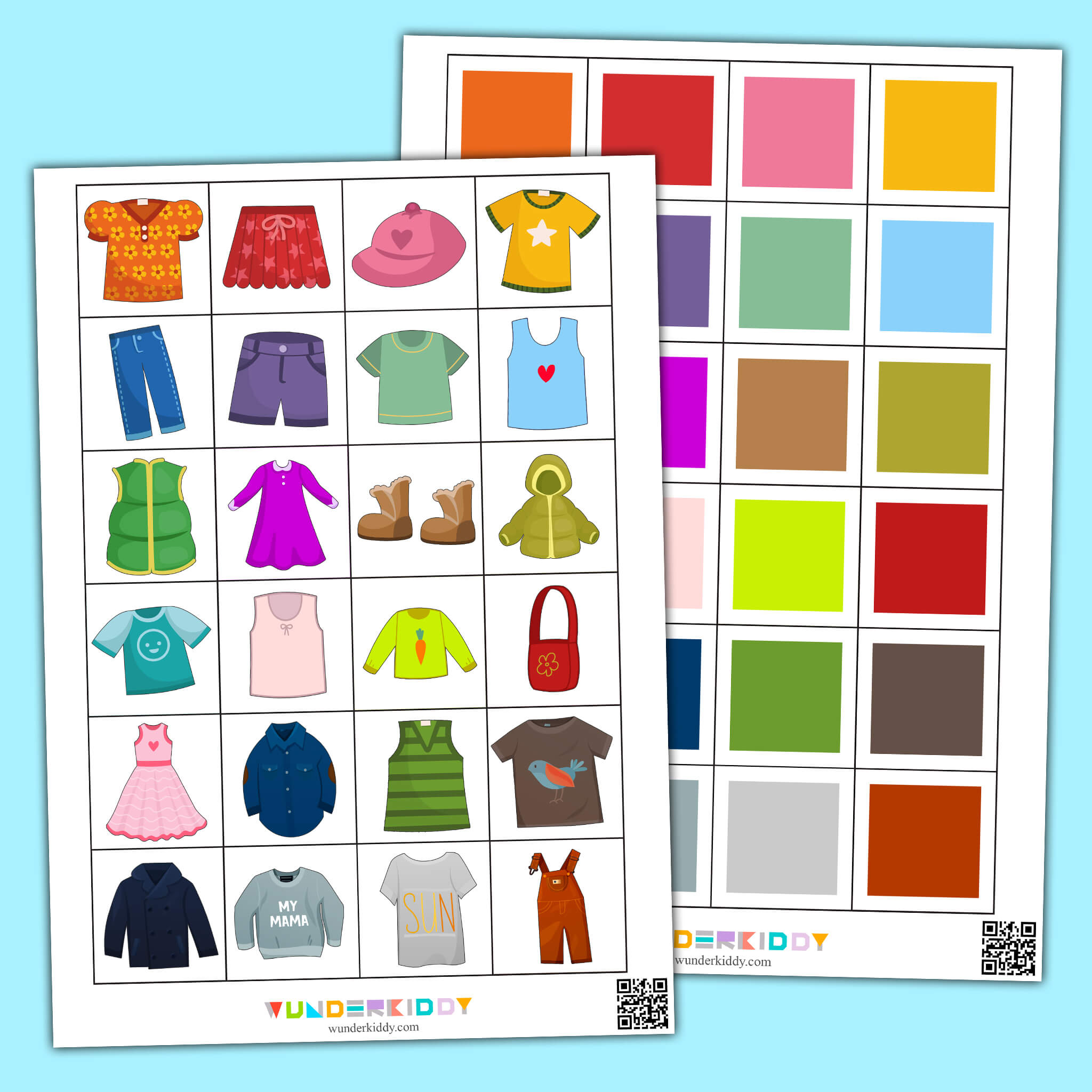 Clothes Worksheet for Kindergarten