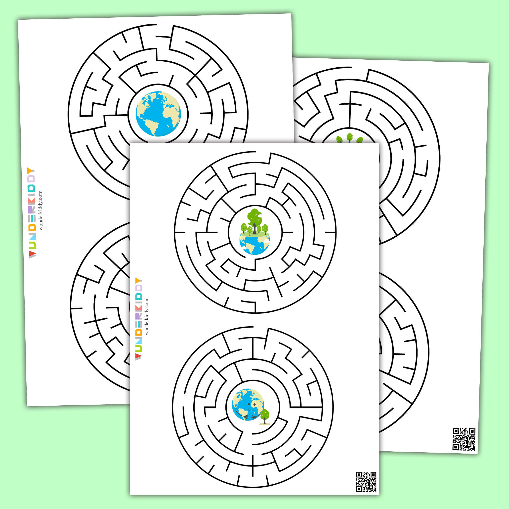 Lernspiel «Labyrinthe Tag der Erde» für kleine Kinder